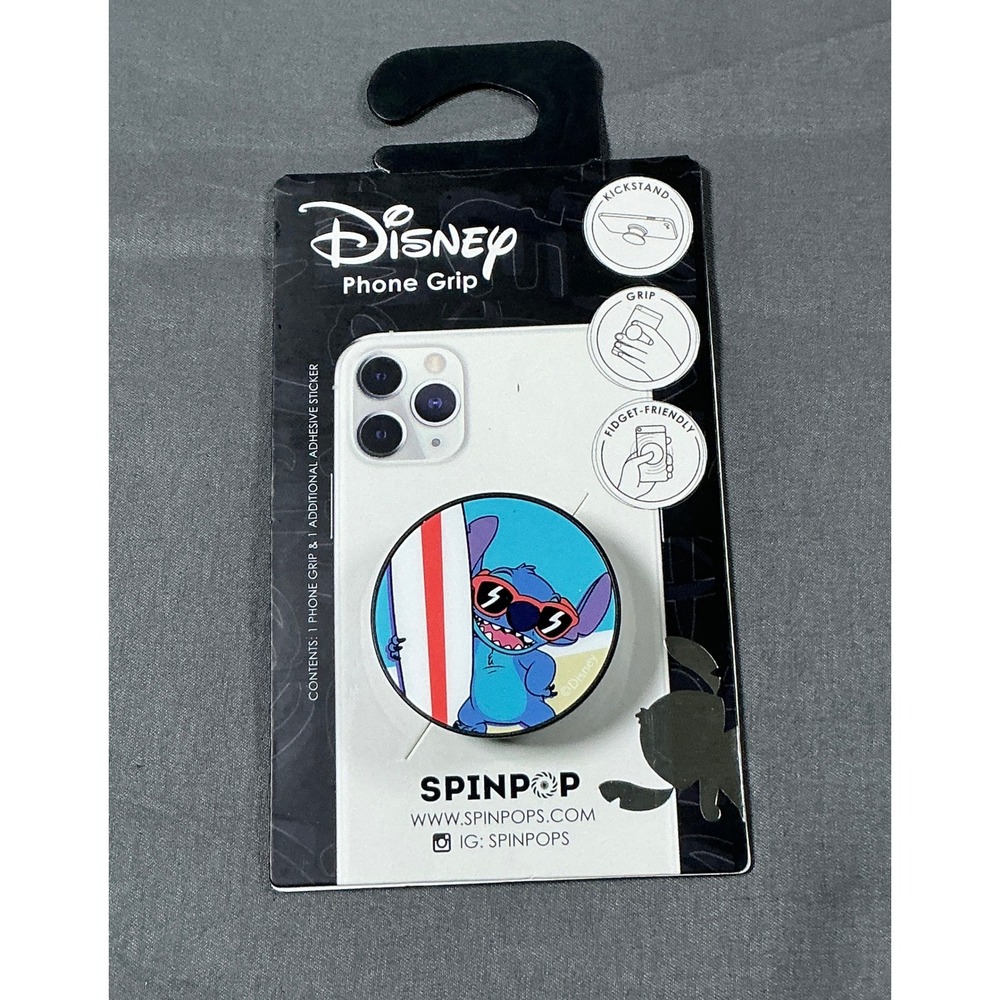 Disney Lilo Stitch Surfing SpinPop Phone Grip Kickstand Blue DS20784-WM NEW